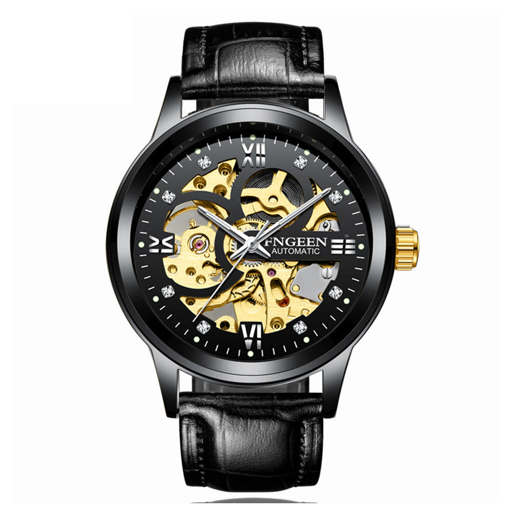 FNGEEN 30 JEWEL SKELETON WATCH